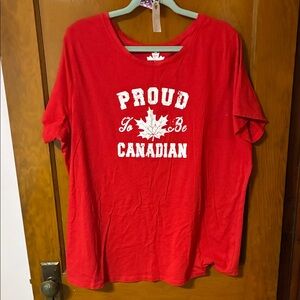 💖7/$15 - #83 - Red “Proud to be Canadian” Short Sleeve Tee